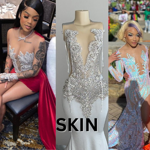Skintone Illusion Mesh Tulle Fabric for Prom & wedding Dresses