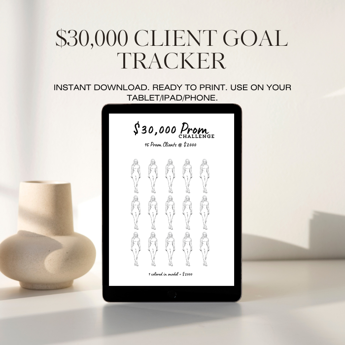 $30,000 Prom Client Sales Goal Tracker