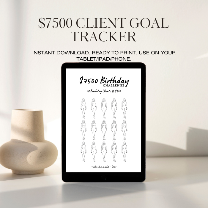 $7500 Birthday Dress Sales Goal Tracker